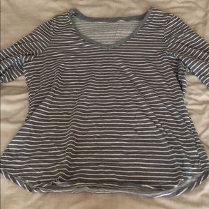 Striped Mid Length Sleeve Shirt